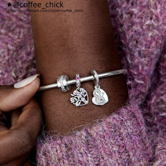 Pandora Clear Sparkling Row Clip Charm - Picture 7 of 7